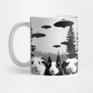 Funny Guinea Pig with Alien UFO Spaceship. Guinea Pig lover Mug